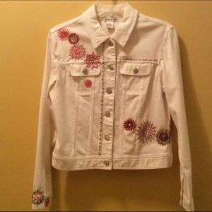 White Denim Jacket size M m, Island Republic